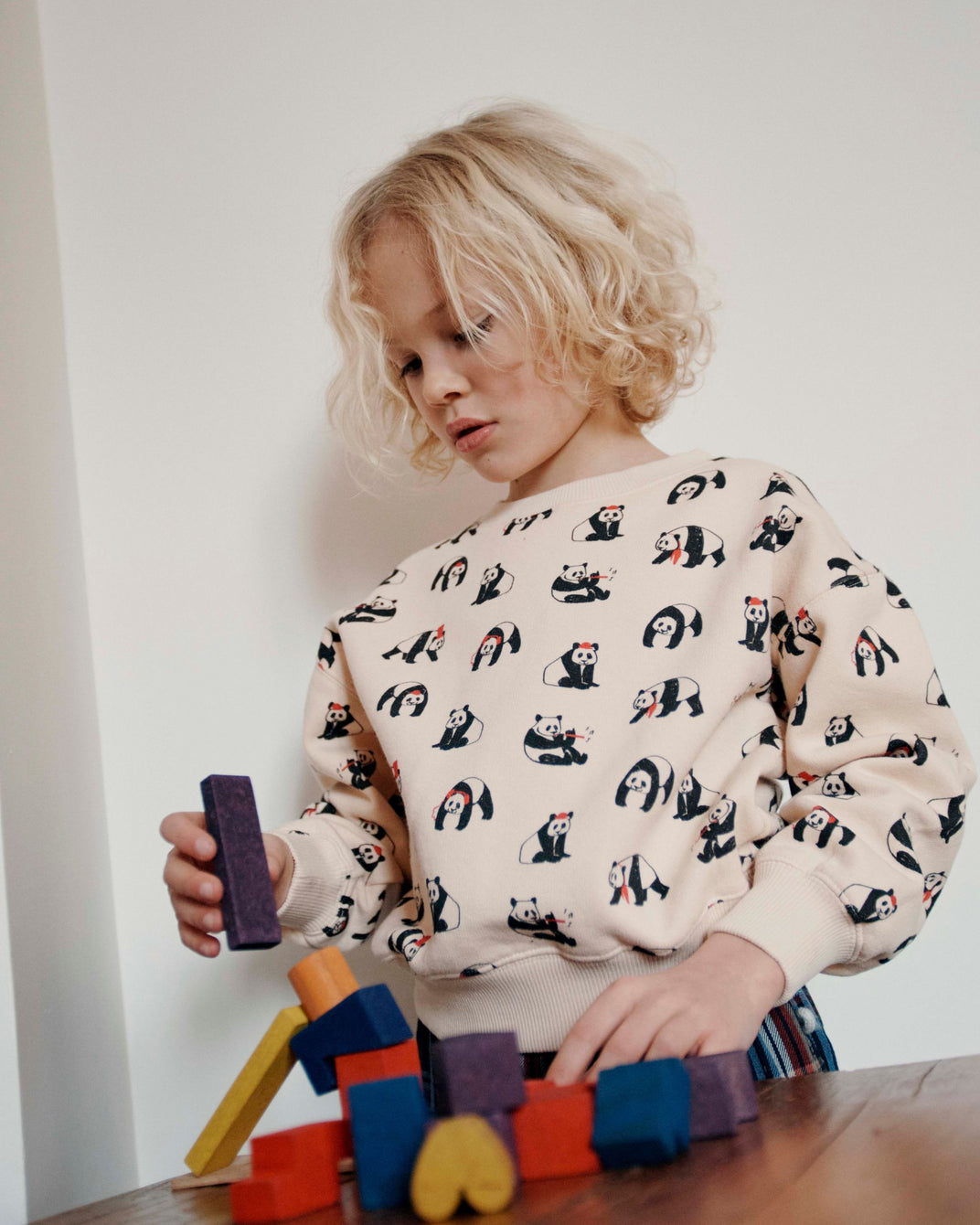 Sweat coton bio panda brioche