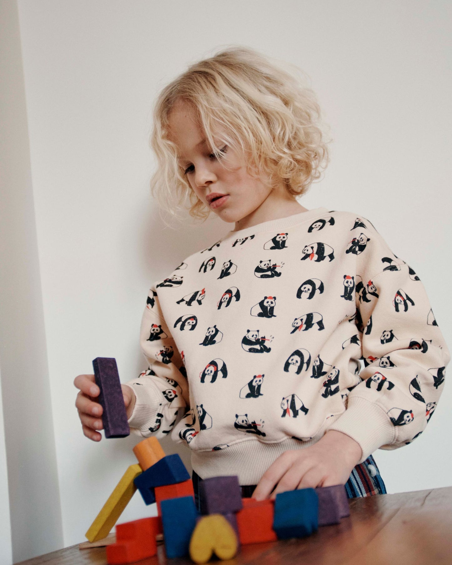 Sweat coton bio panda brioche