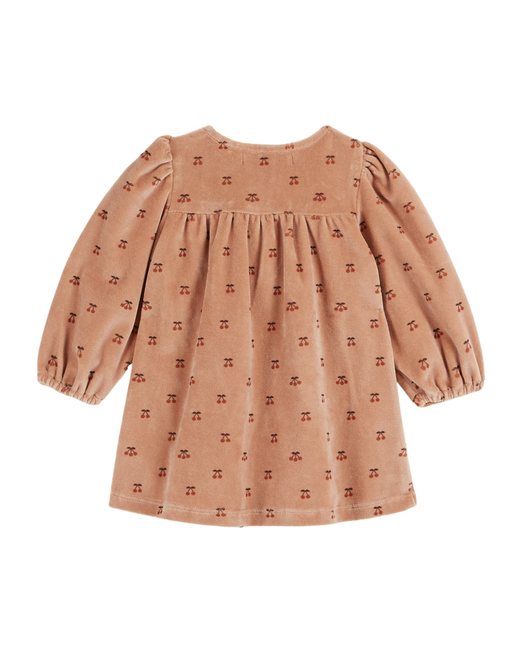 Robe velours petite cerise poudre