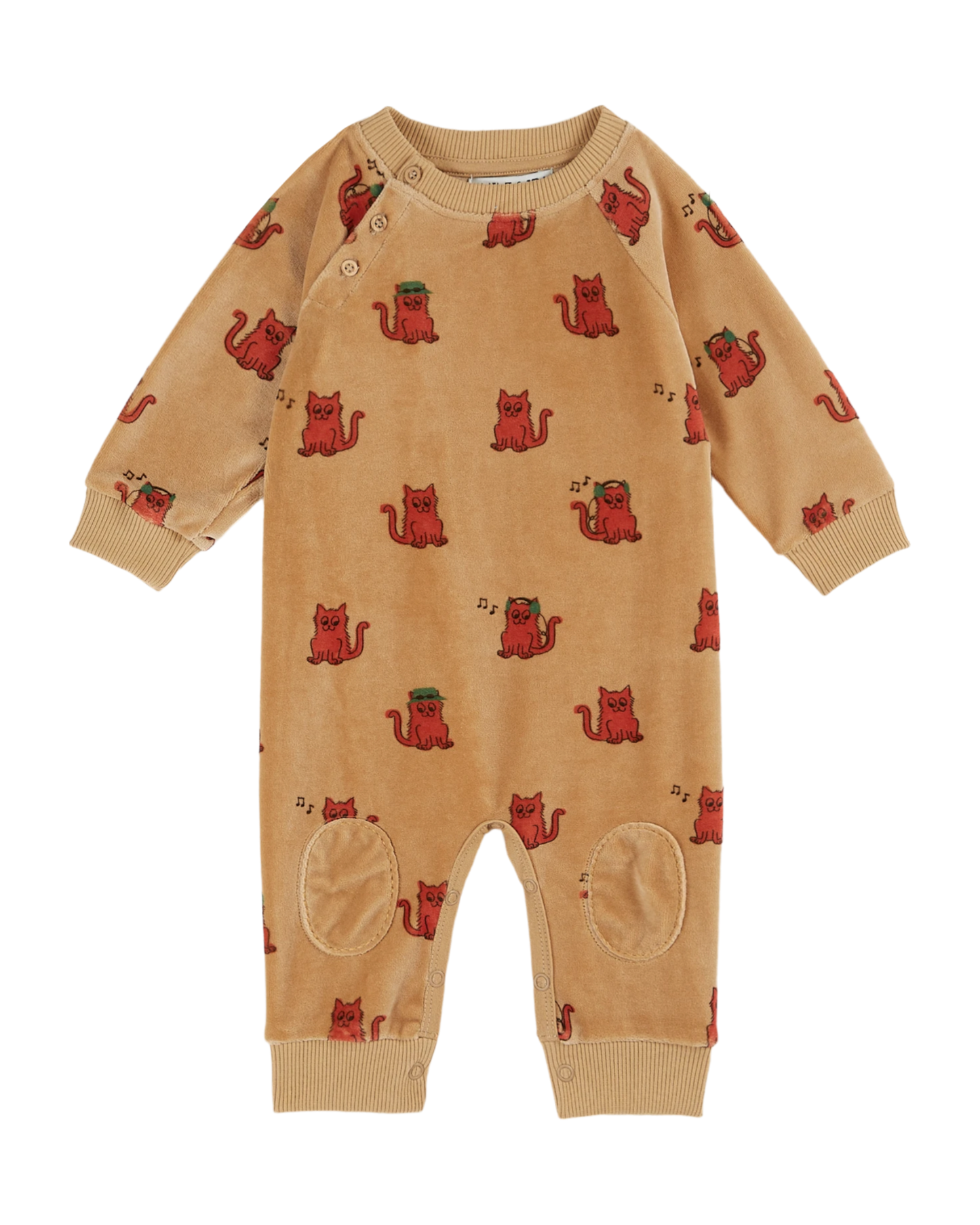 Combinaison velours chat cool acajou