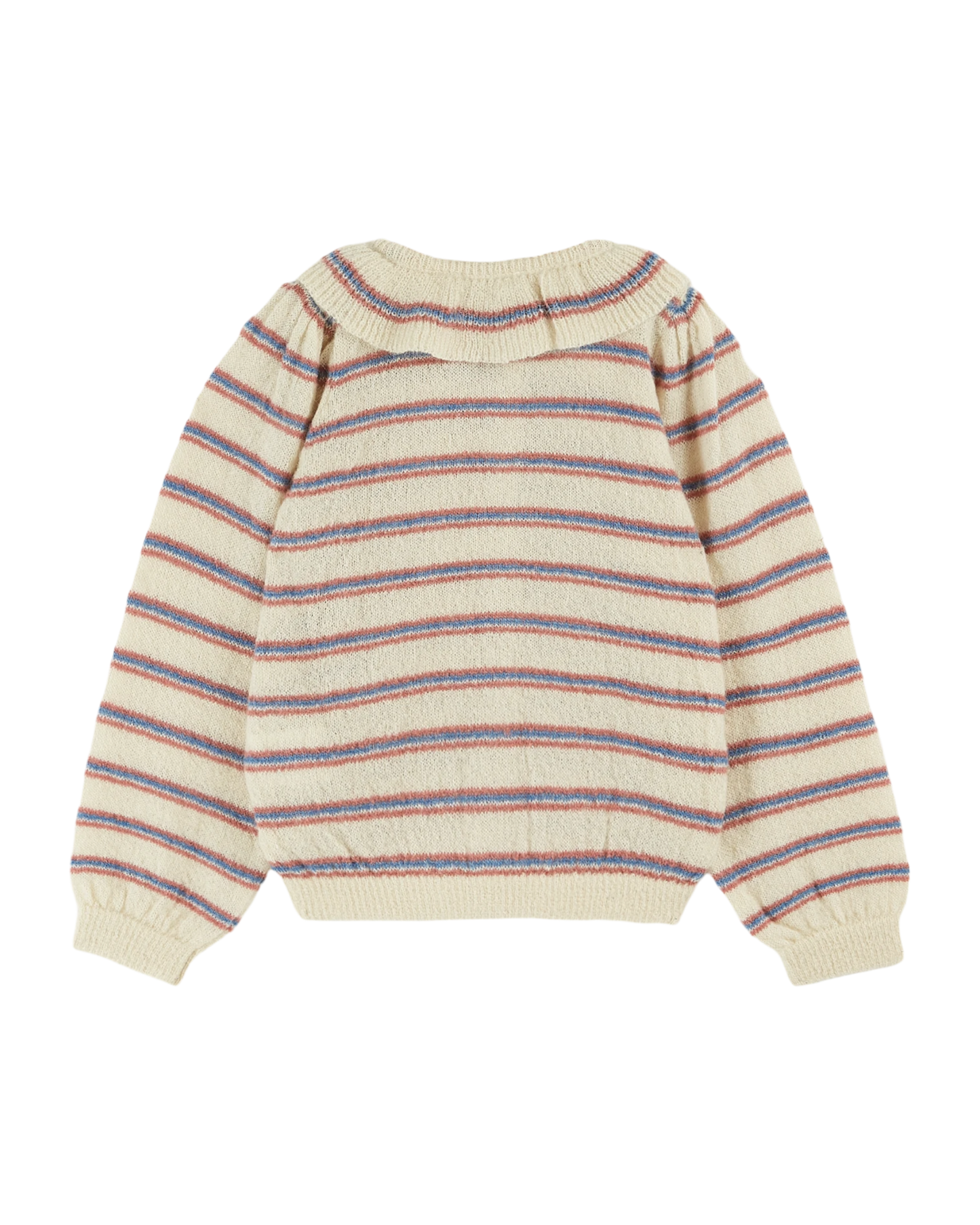 Cardigan rayures écru