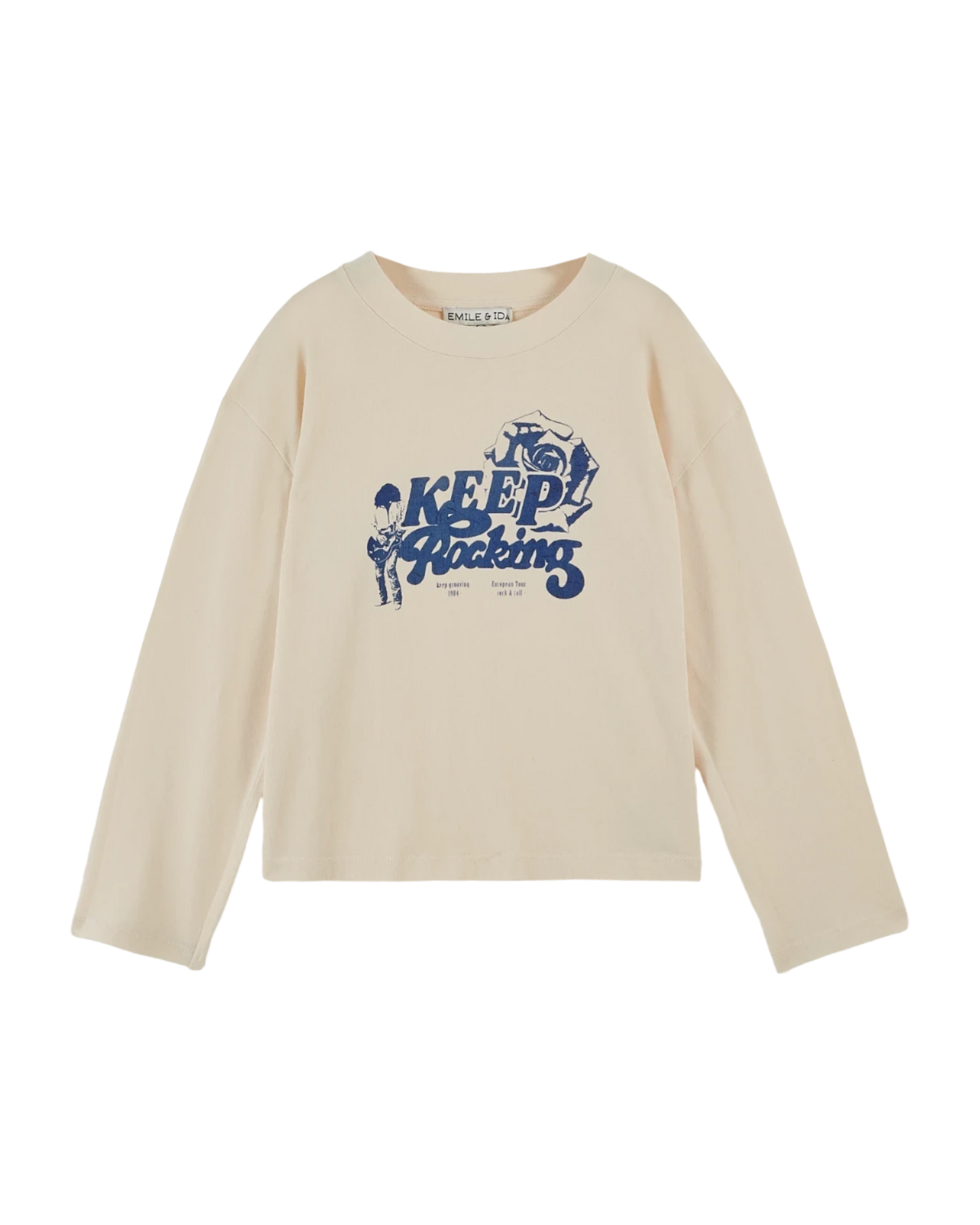 T-shirt keep rocking coton bio écru