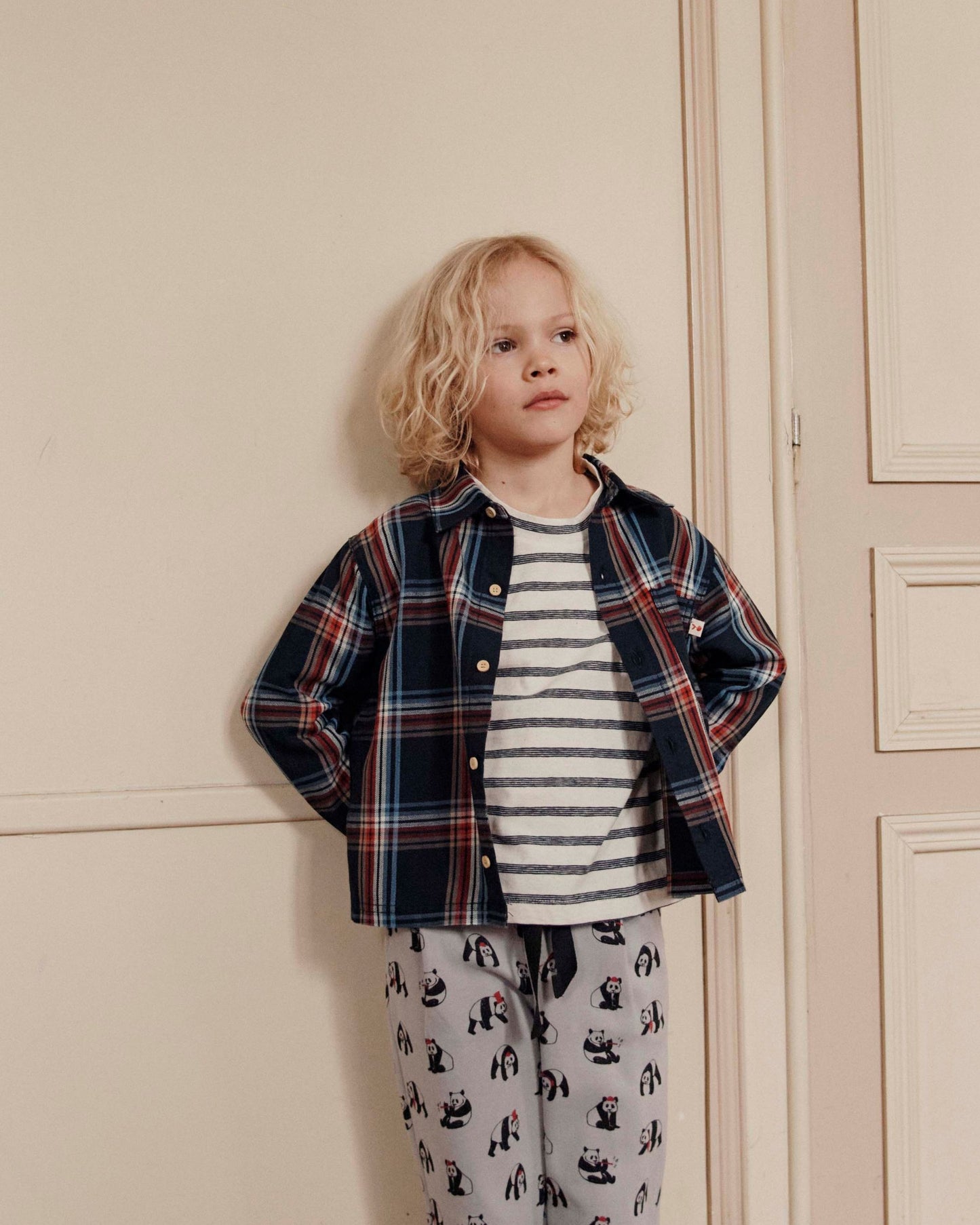 Chemise tartan marine