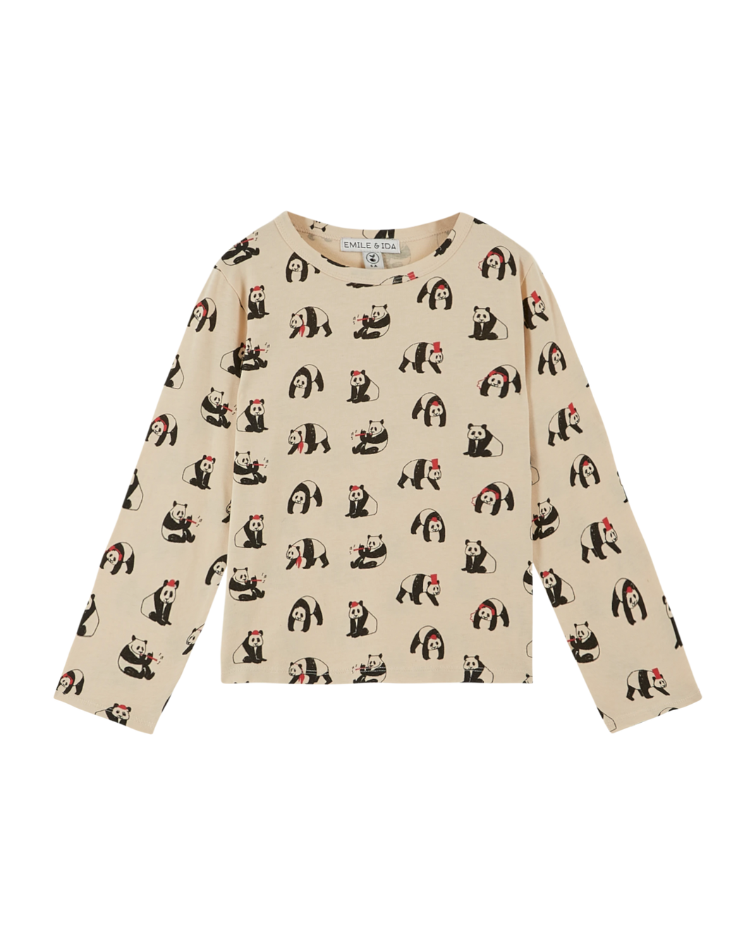 T-shirt coton bio panda brioche