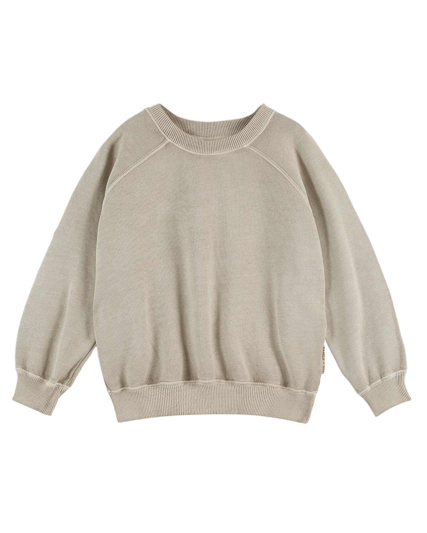 Sweat coton et teinture bio enfant gris