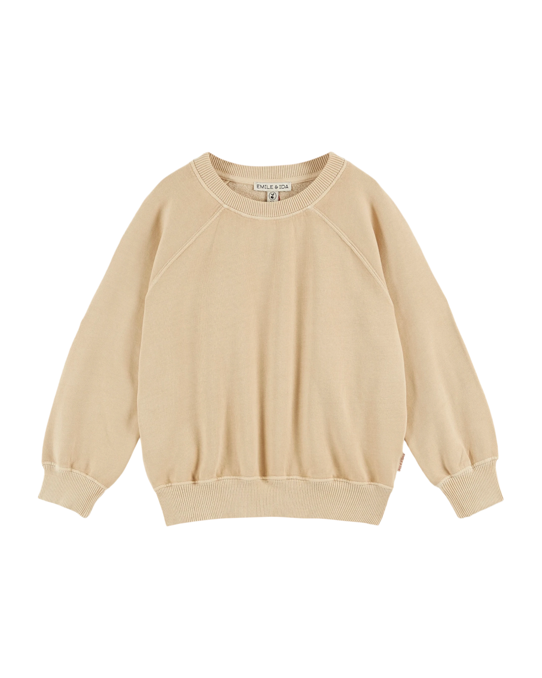 Sweat coton et teinture bio enfant beige