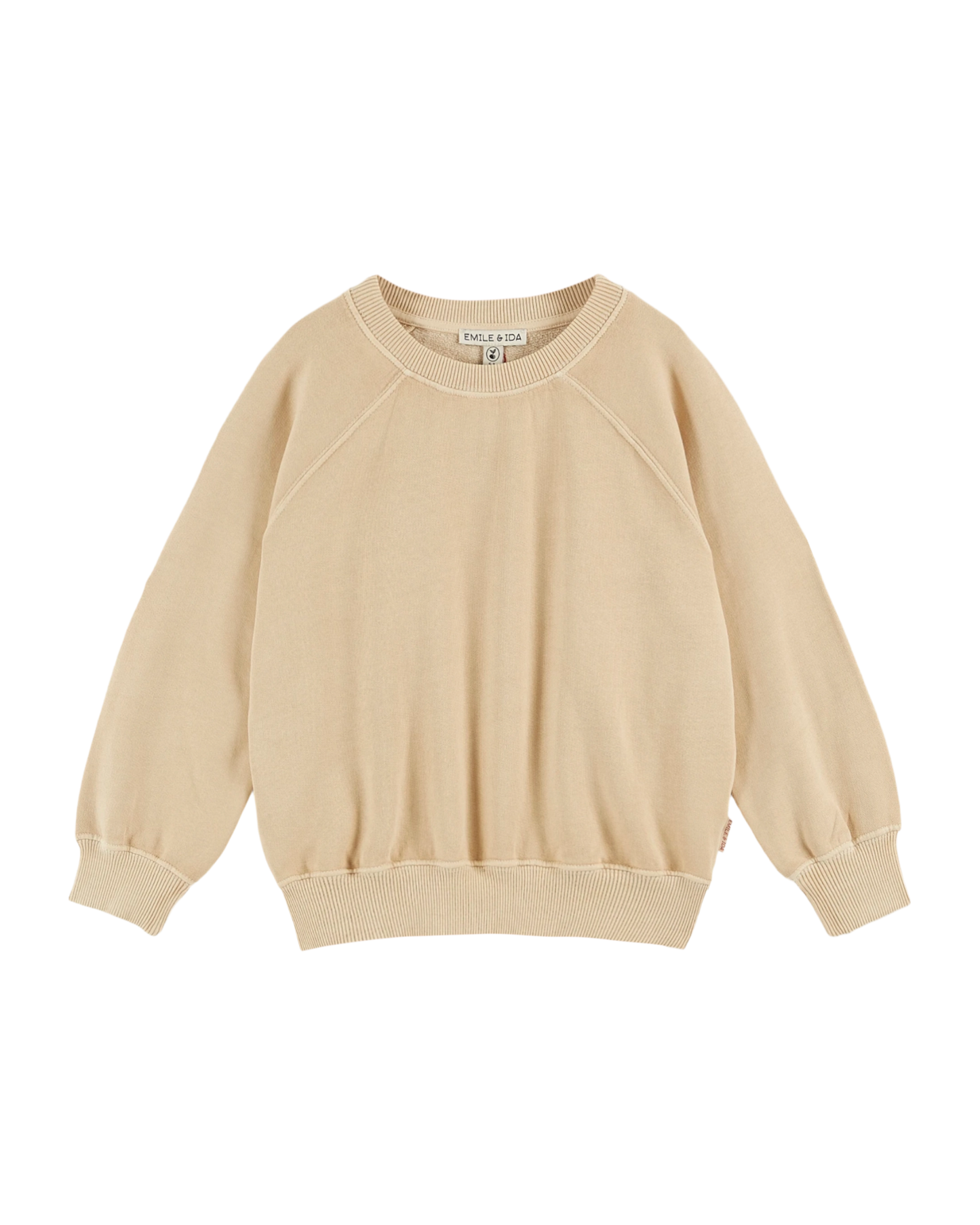Sweat coton et teinture bio enfant beige