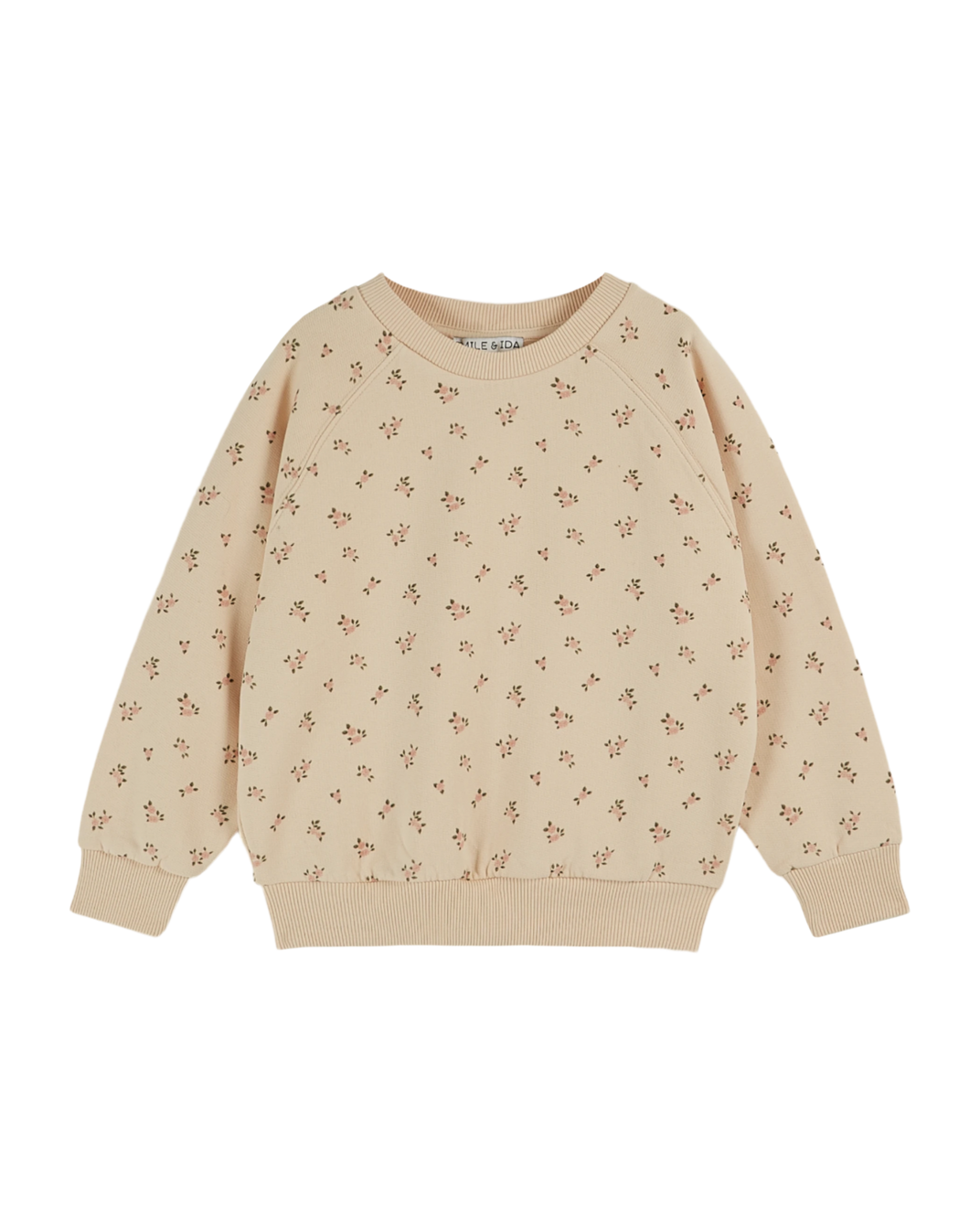 Sweat coton bio petite rose brioche