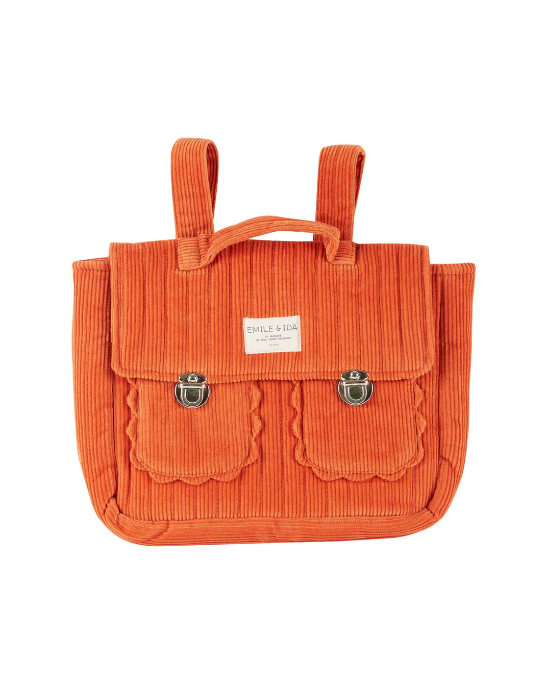Cartable velours orange