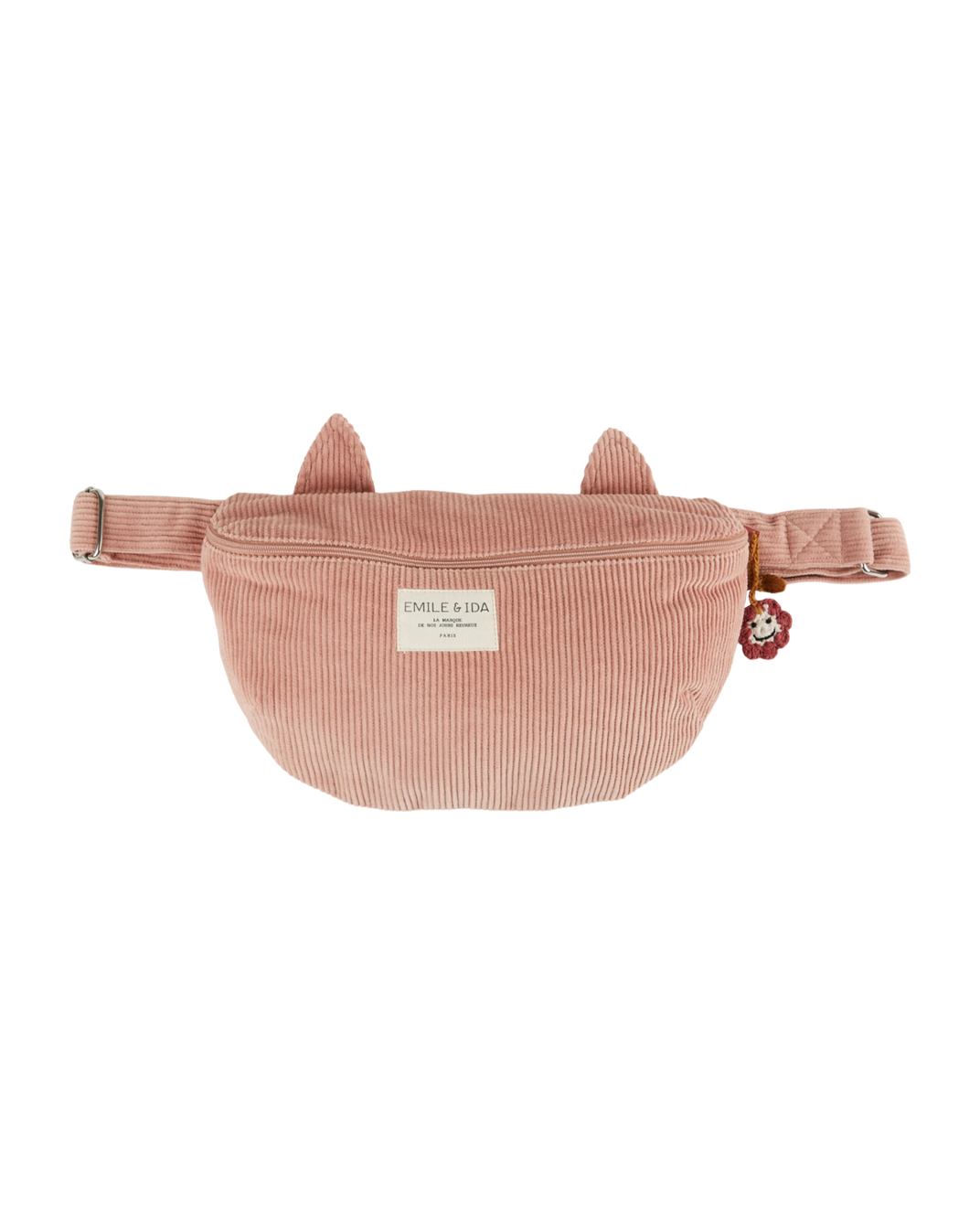 Sac banane chat velours poudre