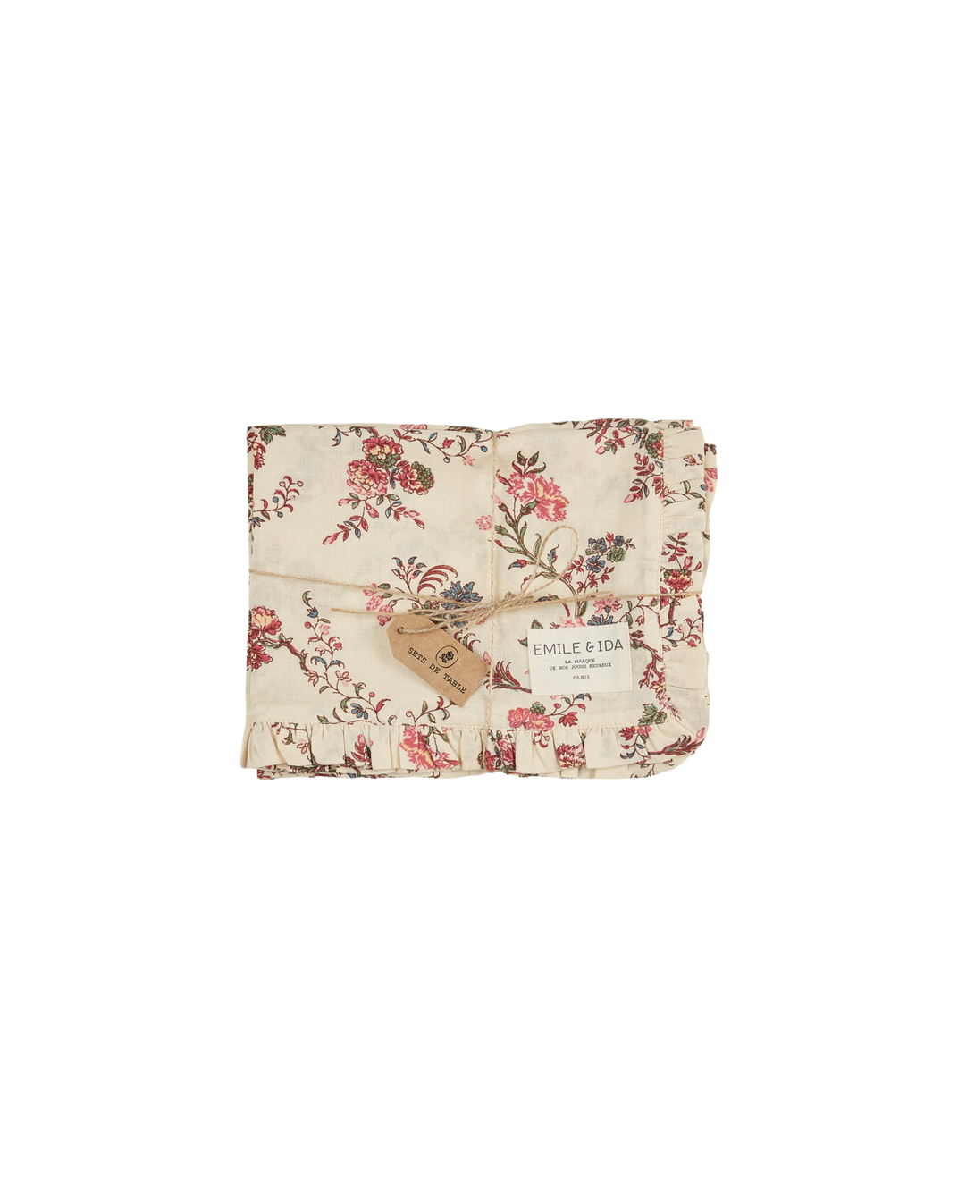 2 ecru orchid placemats