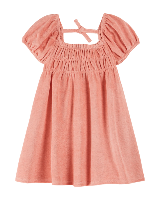 emile et ida Robe éponge smockée blossom