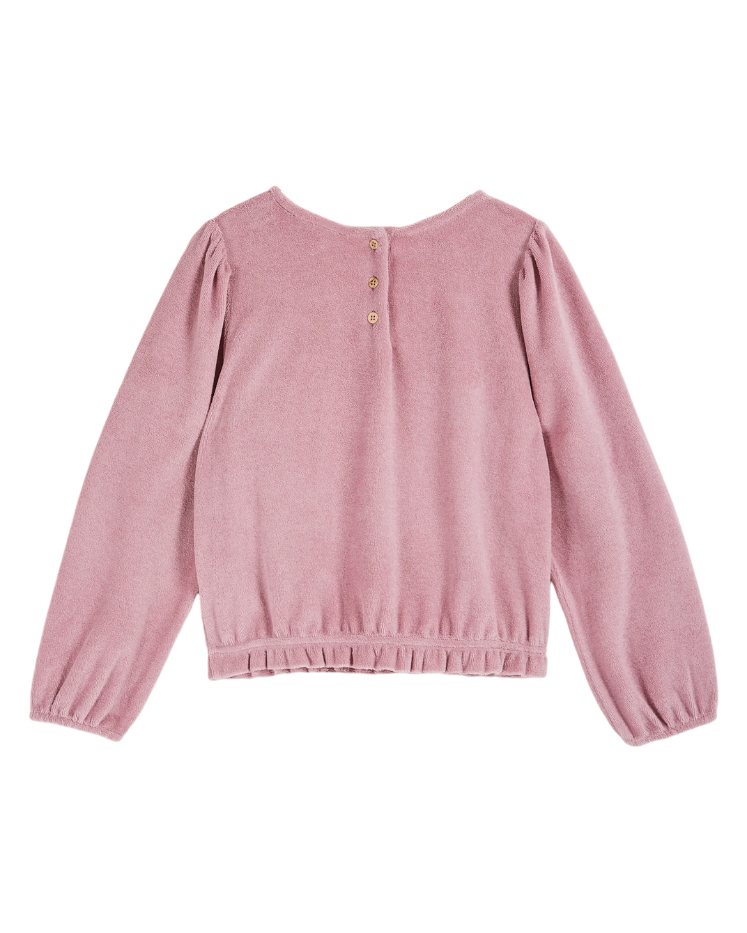 Lilac elasticated terry sweatshirt