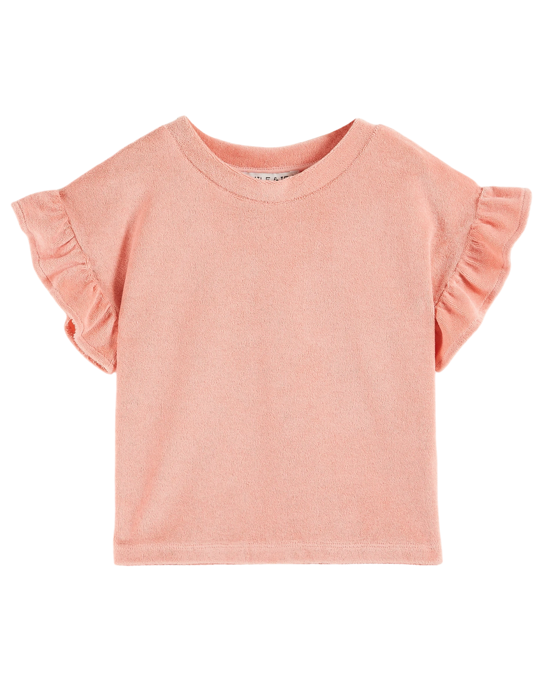 Blossom ruffled terrycloth T-shirt