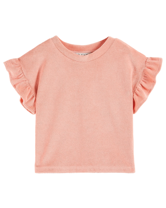 emile et ida T-shirt éponge volanté blossom