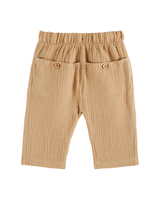 emile et ida Pantalon gaze de coton sésame