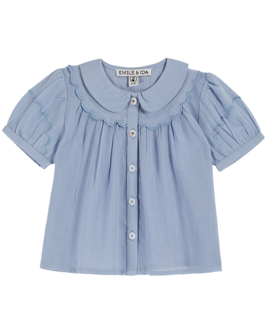 emile et ida Blouse festonnée écume