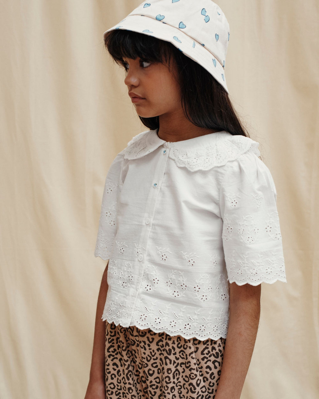 White English embroidery blouse