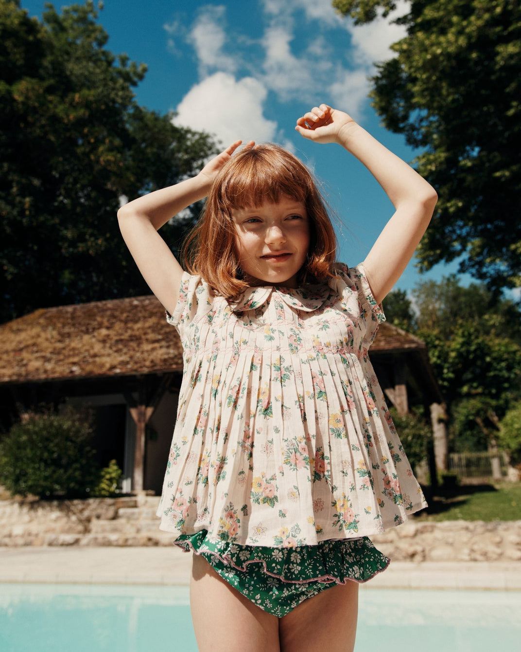 Blouse - smockée printemps rose