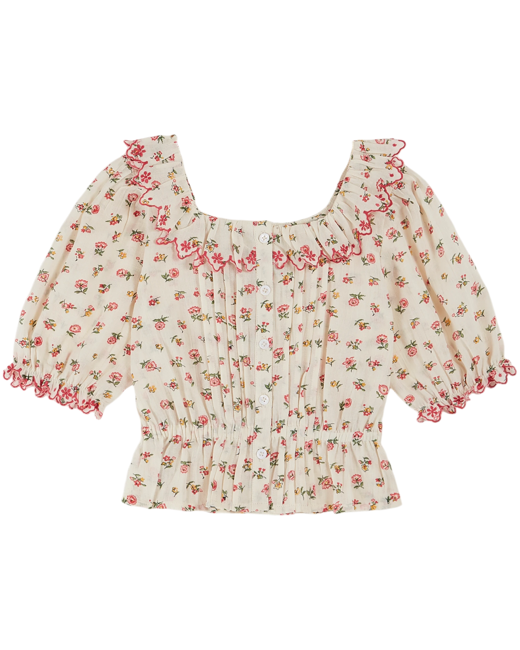 Floresco floral crop blouse