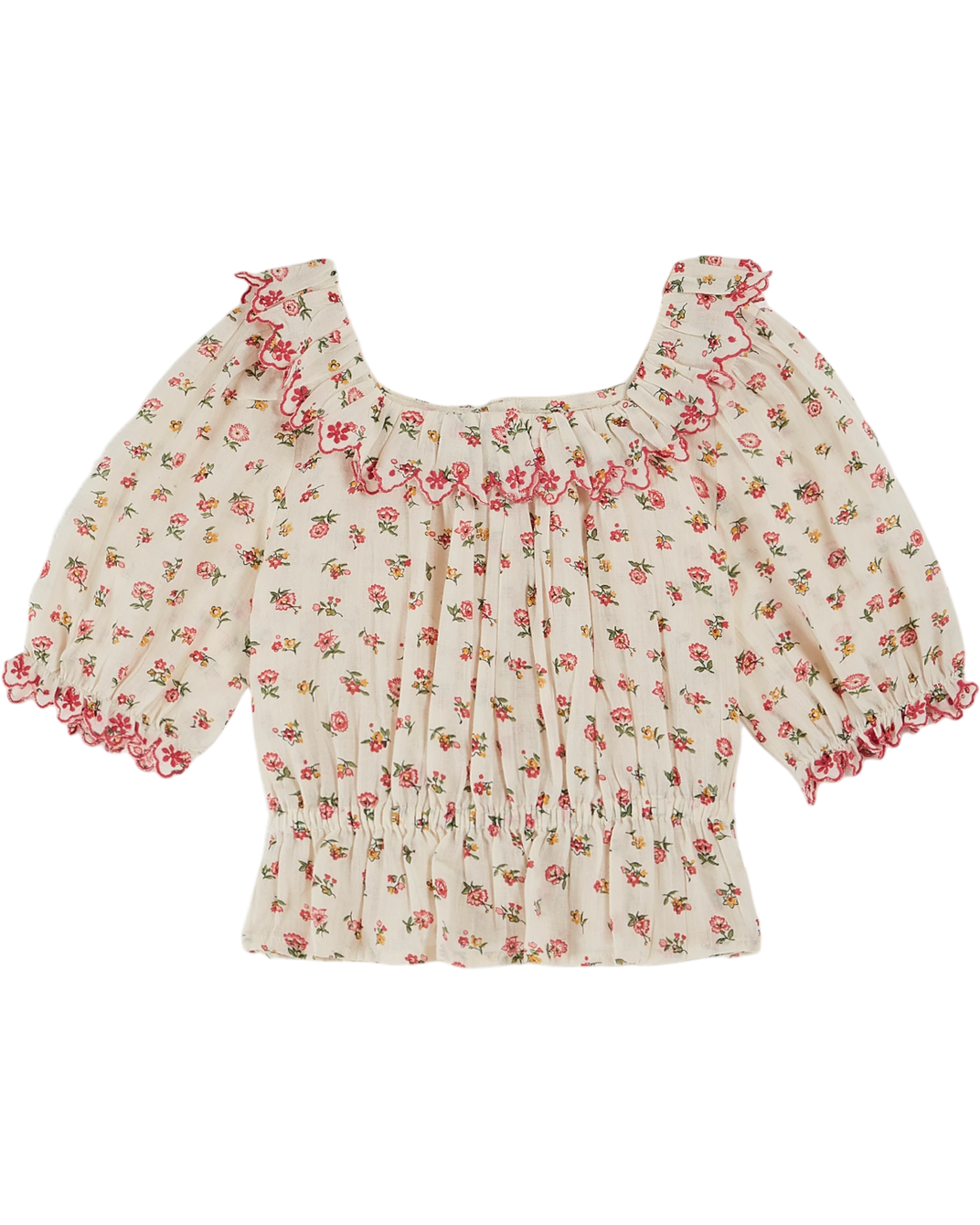 Floresco floral crop blouse