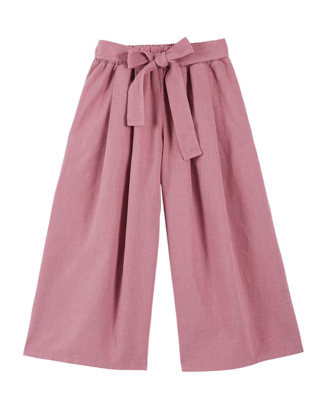 Lilac linen and cotton knotted pants