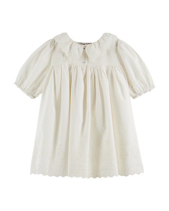 emile et ida Robe broderie anglaise blanc