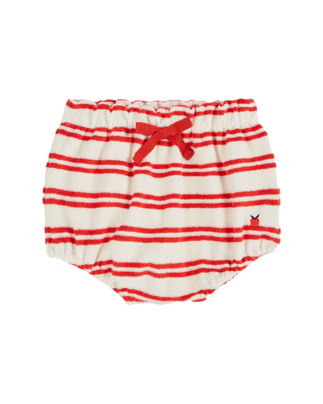 Red striped terry bloomers