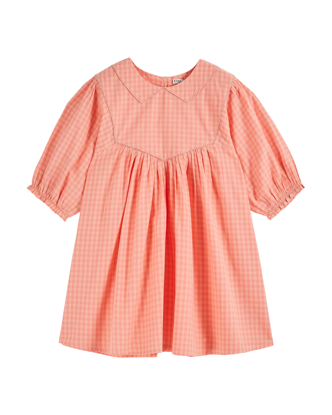 Loose peony gingham dress