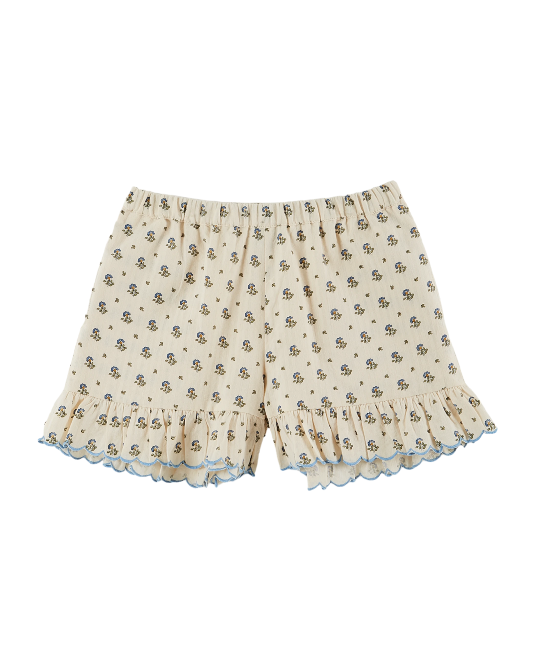 Iris ruffled scalloped shorts
