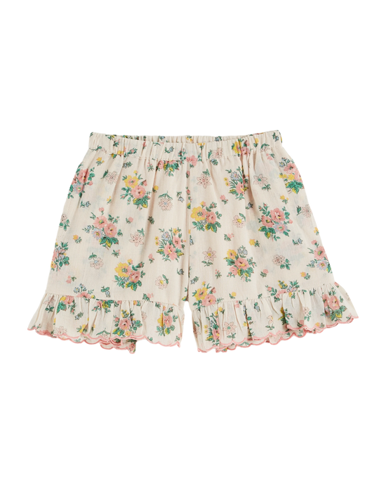 emile et ida Short festonné volanté printemps rose