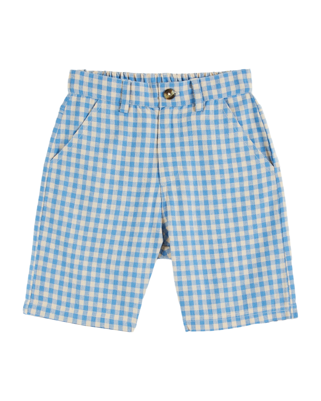 Blue gingham Bermuda shorts