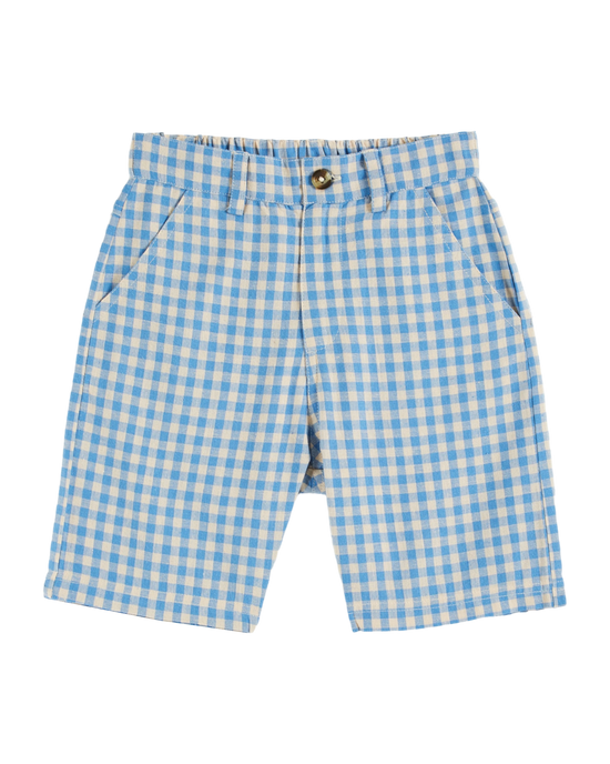 emile et ida Bermuda vichy bleu