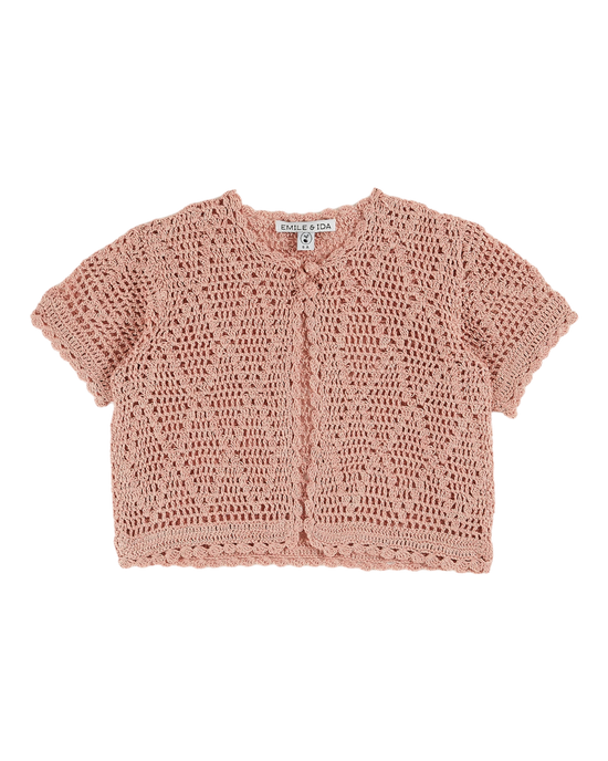 emile et ida Cardigan fille crochet blossom
