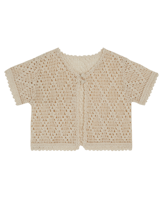 emile et ida Cardigan fille crochet écru