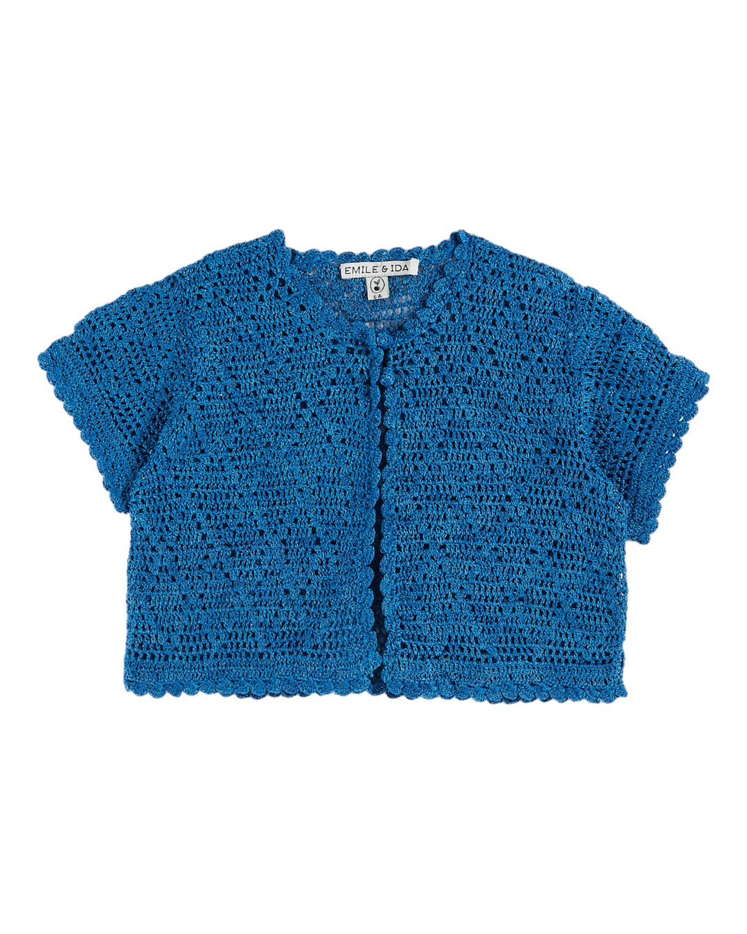 Cardigan fille - crochet lagon