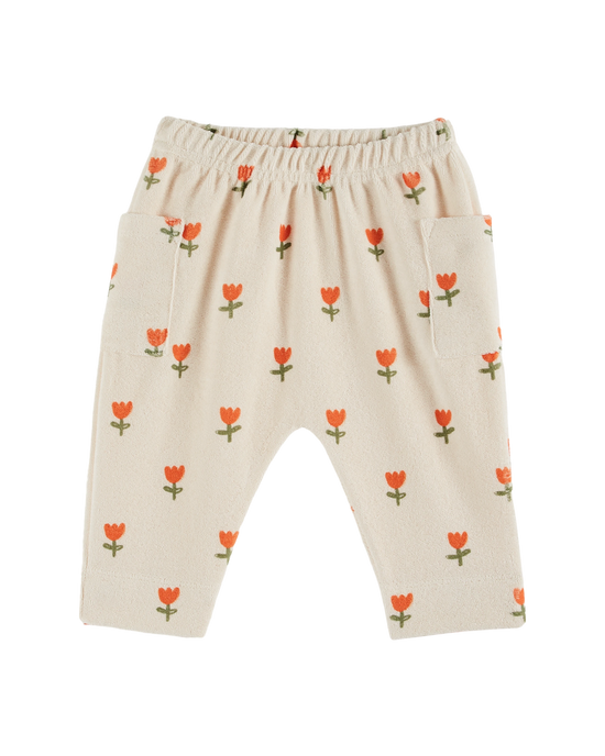 emile et ida Sarouel éponge tulipes écru