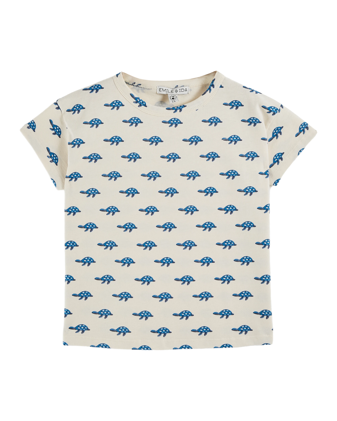 T-shirt - coton bio tortues écru