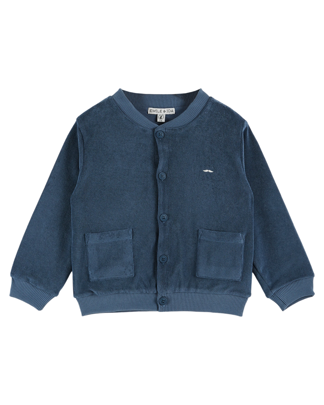 Gilet éponge uni bleu foncé