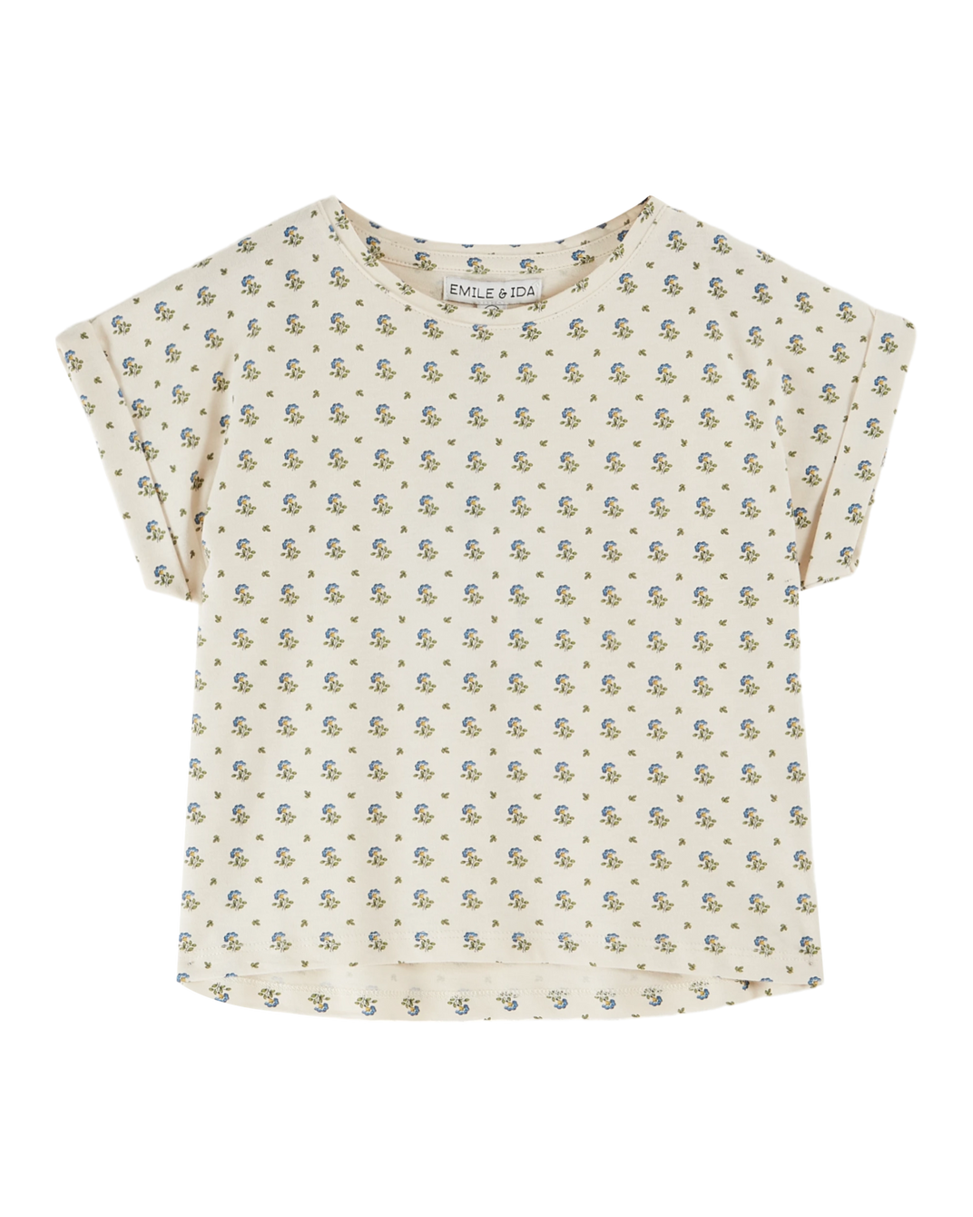 Organic cotton t-shirt with iris flowers