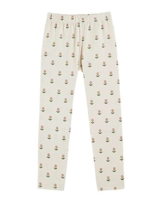 emile et ida Legging fleurs douces écru
