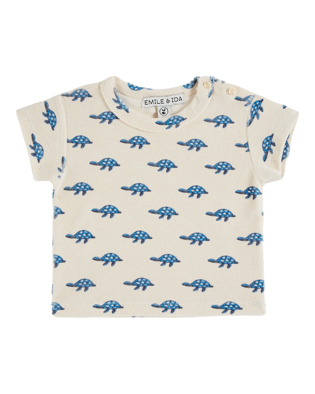 T-shirt - éponge tortues écru