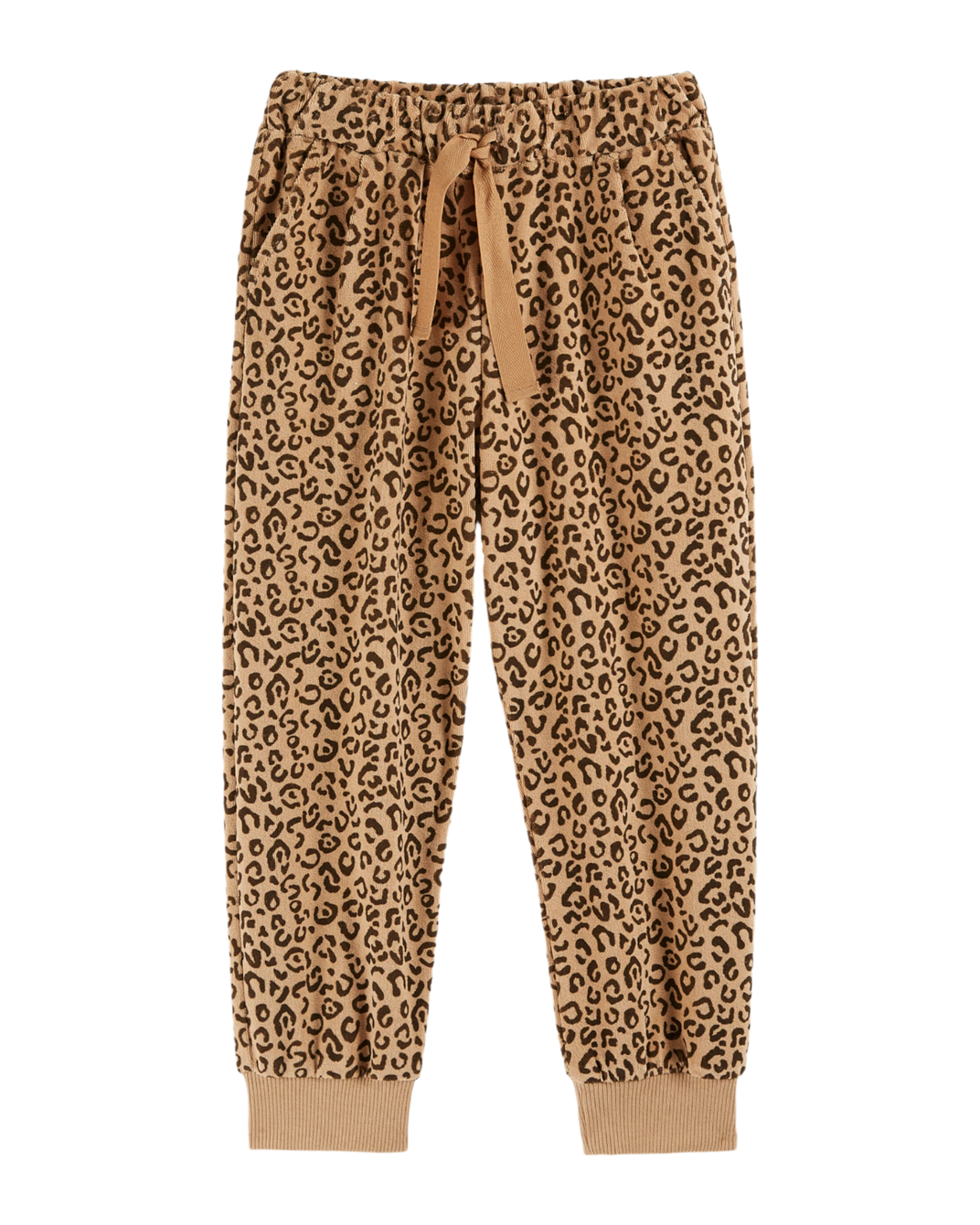 Leopard terry children's joggers