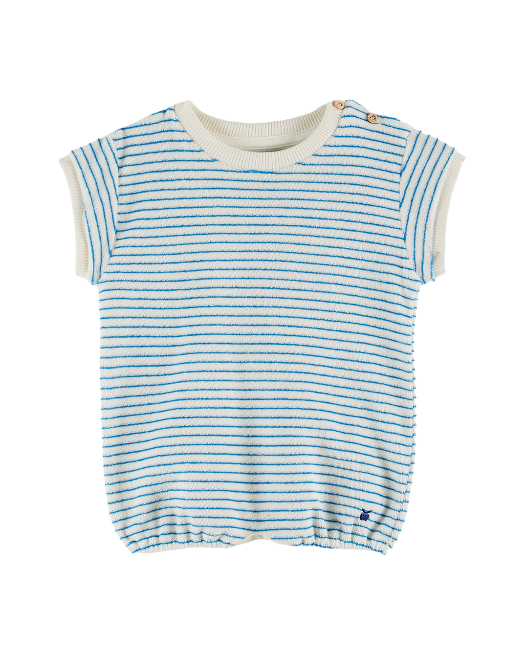 Azure striped terry combi-bloomer