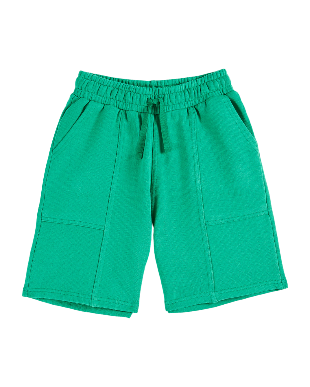 Green organic cotton Bermuda shorts