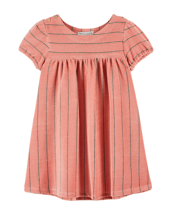 emile et ida Robe éponge rayures blossom