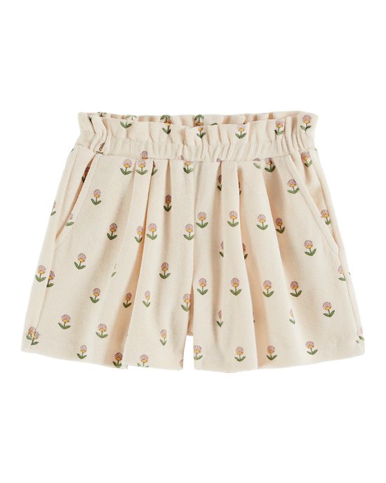 emile et ida Short éponge fleurs douces écru