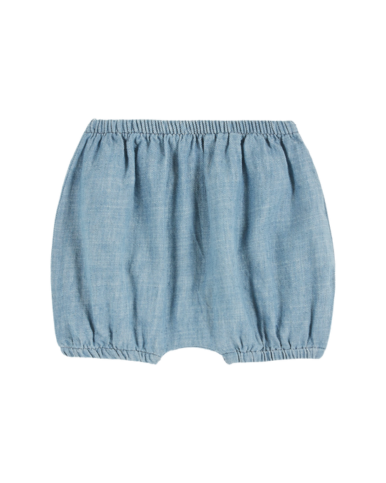 emile et ida Bloomer coton et lin bleu clair