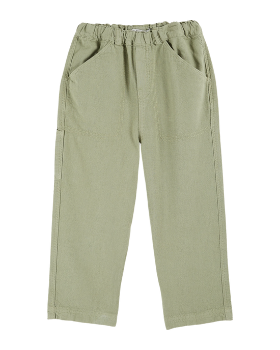 emile et ida Pantalon coton et lin avocat