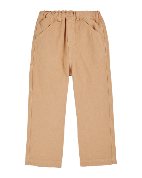 Pantalon coton et lin sésame